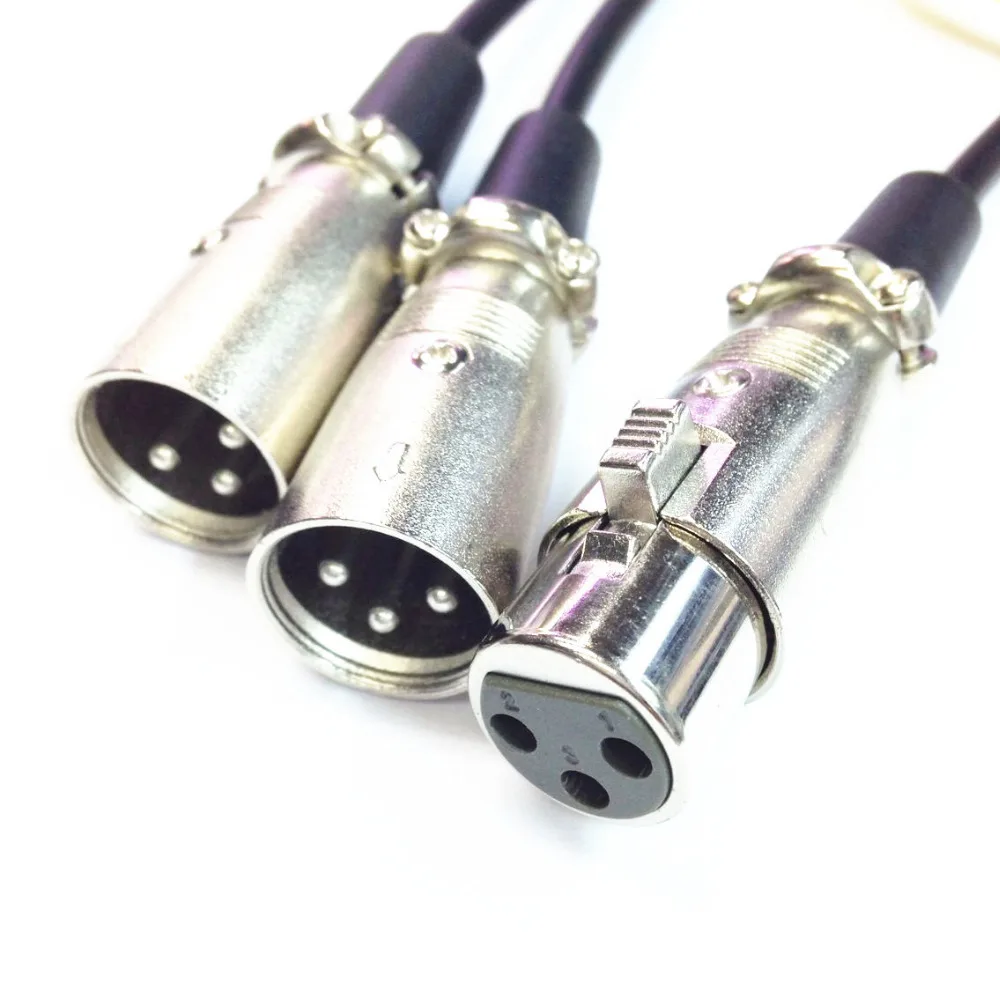 Sale Hot sale XLR Male Double Female Audio Line 50cm XLR CANNON Male Two Female Audio Cable XLR Y-Split Male 3P Cannon Audio Cable 4