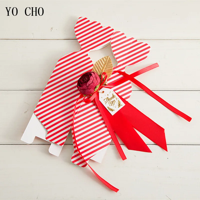 YO CHO 5 шт. коробка для конфет с красивыми розами Свадебные сувениры ленты