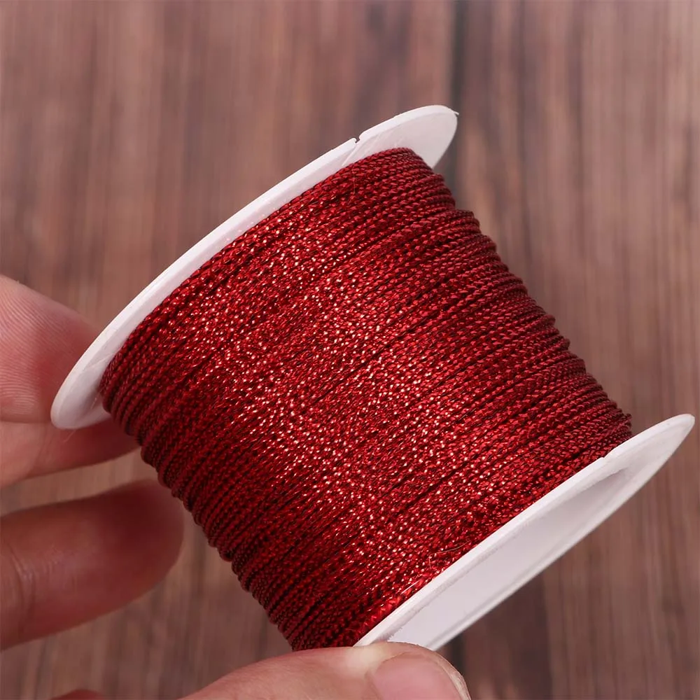 20/60 Meters Rope Gold/Silver/Red Color Cord Thread String Ribbon Line Bracelet Making No-slip Clothing Accessories nylon cord leather cord clothing accessories cotton rope jute rope macrame cord nylon rope waxed cord satin cord faux suede cord