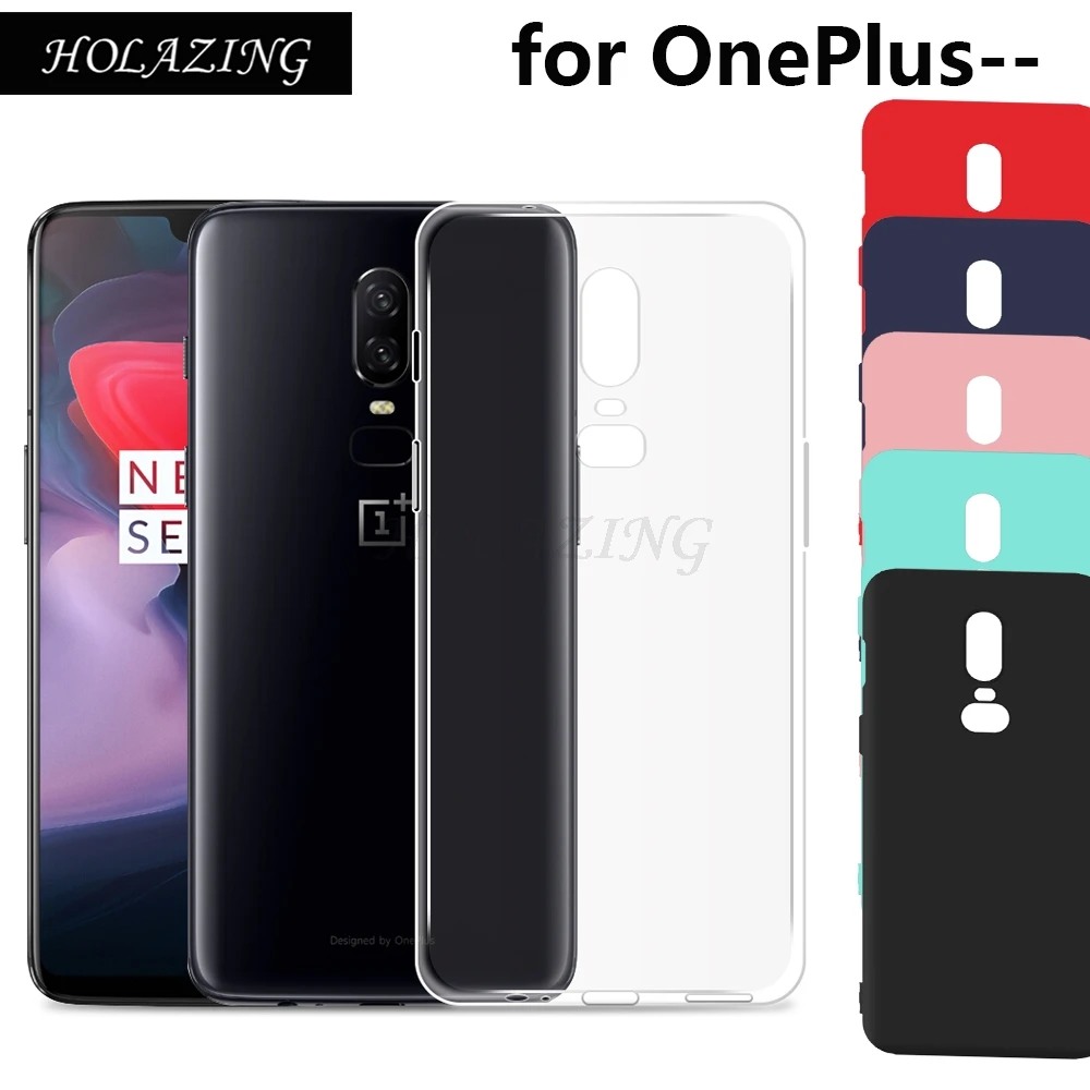 

HOLAZING Anti-Finger Scratch Resistant Clear Transparent Soft Silicone TPU Case For OnePlus 6T/6 5T/5 3T/3 Protective Cover