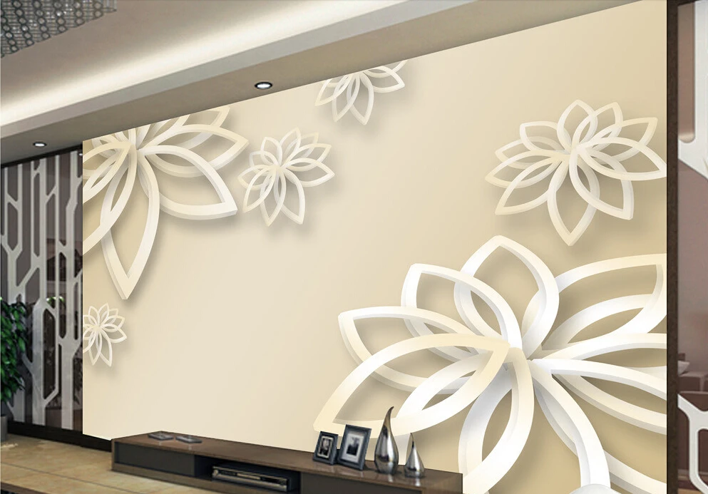 Custom papel DE parede 3 d,Minimalist petal murals for the living room