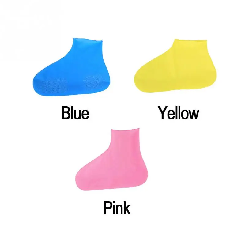Fashion Shoes Cover Waterproof Reusable Rain Shoes Covers Rubber Slip-resistant Rain Boot Overshoes Men Women Shoes Accessories