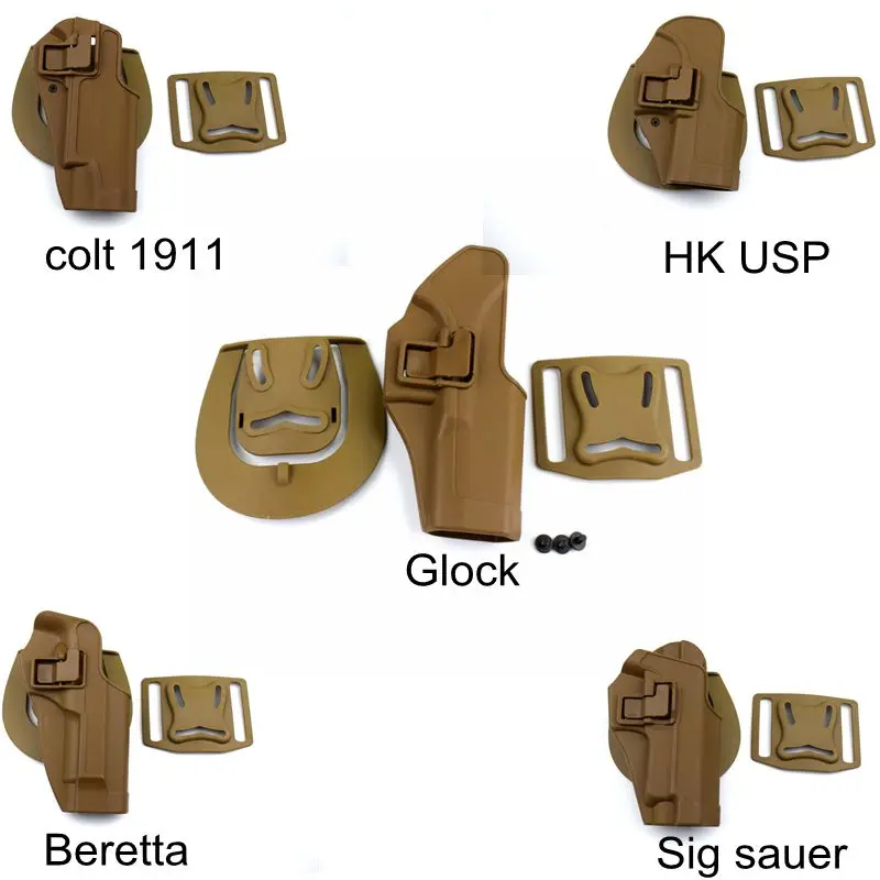 Тактическая кобура Glock 17/ HK USP/ Colt 1911/ Sig sauer P226/Beretta M9 охотничий ремень для