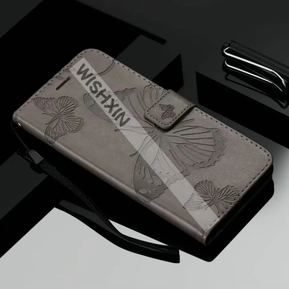 Чехол для Huawei P8 Lite 2016 чехол роскошный 3D из искусственной кожи с бабочкой Funda P8Lite ALE