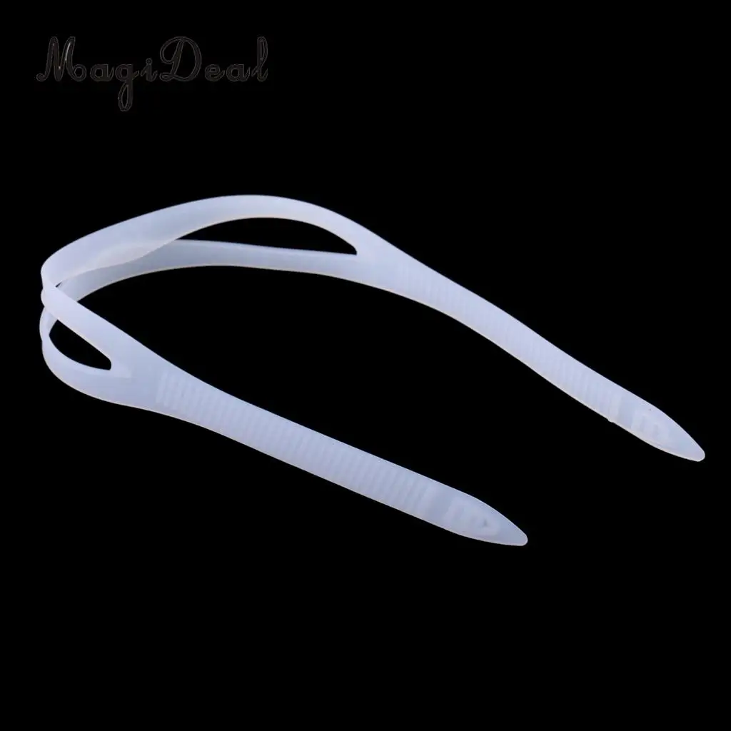 MagiDeal, универсальные очки для плавания, силиконовый ремешок, сменный аксессуар для дайвинга, серфинга, плавания, Acce, прозрачный/черный, 19 см - Color: Clear