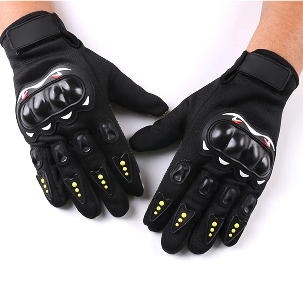 Vehemo полный палец мотоциклетные перчатки для езды на мотоцикле противоскользящие для спорта на открытом воздухе - Цвет: Black