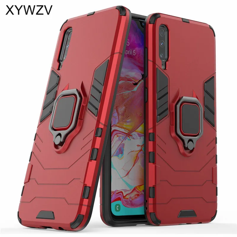 For Samsung Galaxy A70 Case Armor Protect Metal Finger Ring Holder Phone Back Cover |