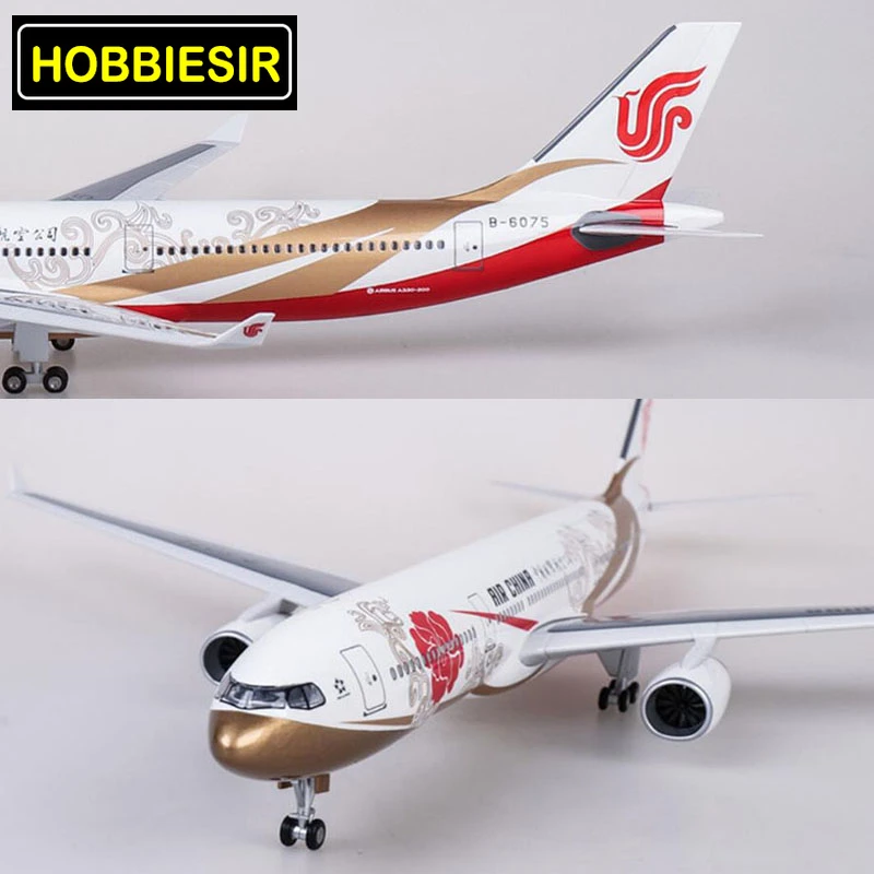 47 см 1:135 масштаб Airbus A330 модель AIR China Airway W базовое колесо огни Смола самолет коллекция детская Подарочная игрушка