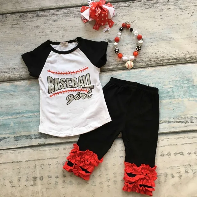 baby kids Baseball season clothes baby girls baseball girl clothing