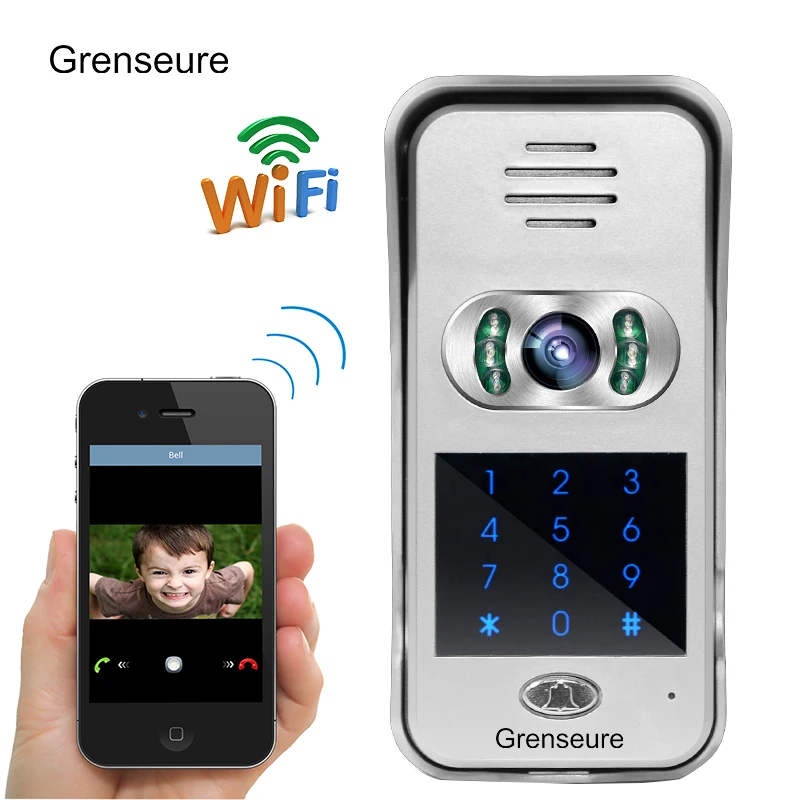 

Free Shipping Code / Keypad Wireless Wifi Doorbell 720P HD Video Intercom Door Phone for Phone Remote View / Unlock WHOLESALE