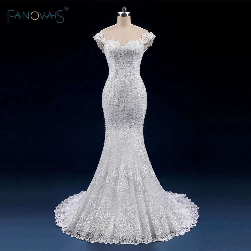High Quality White/Ivory Wedding Dresses Long Off the Shoulder Mermaid