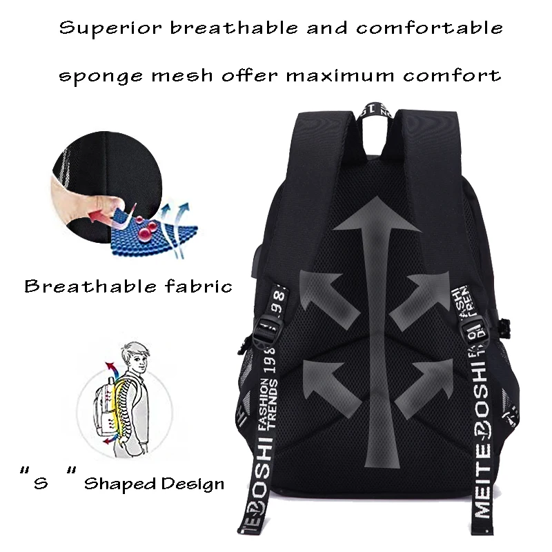 Os Meninos Adolescentes Meninas Mochilas Escolares Wiite
