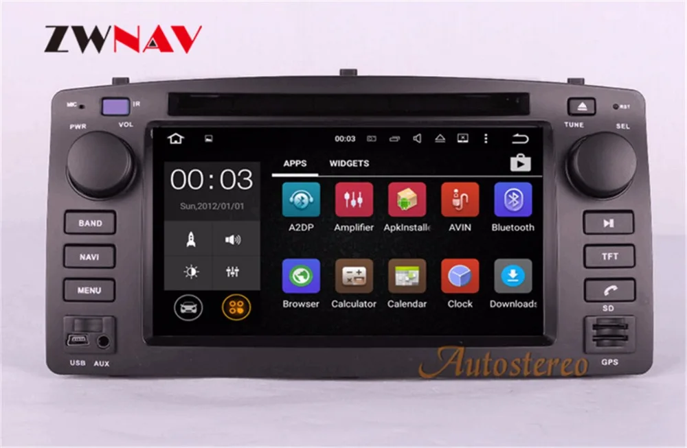Top ZWNAV 6.2 Inch Android 8.0 Radio Mirror Link Video Screen Car DVD Player GPS Navigation For Toyota Corolla 2001-2006 2