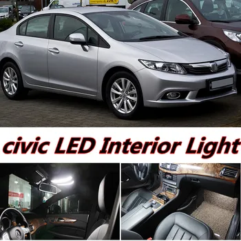 

Tcart 4pcs X free shipping Error Free LED Interior Light Kit Package for honda civic accessories 2012-2015