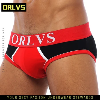 

ORLVS Fashion Men Underwear Sexy Underpants Cotton Male Panties Hot Sale Slip Cueca 29 Color Soft Gay Briefs Homewear OR07
