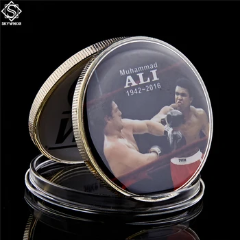 

1942-2016 Cassius Clay Muhammad Ali Silver Plated US Minted First Title Fight Vintage Boxing Coin Gift