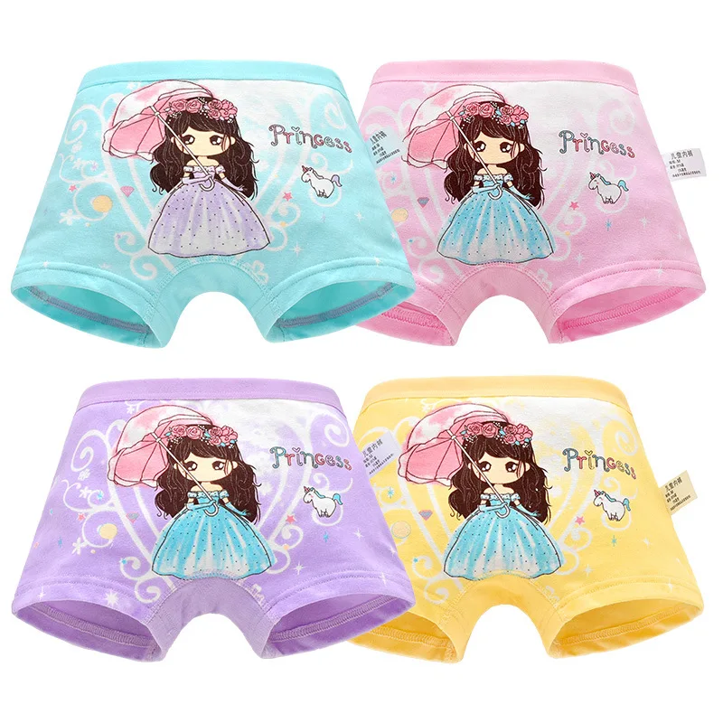 Girls Panties Toddler Underwear Baby Panties Cartoon Princess Cotton Briefs Lucky Child Girls Underwear Infant Panty Kids Boxer