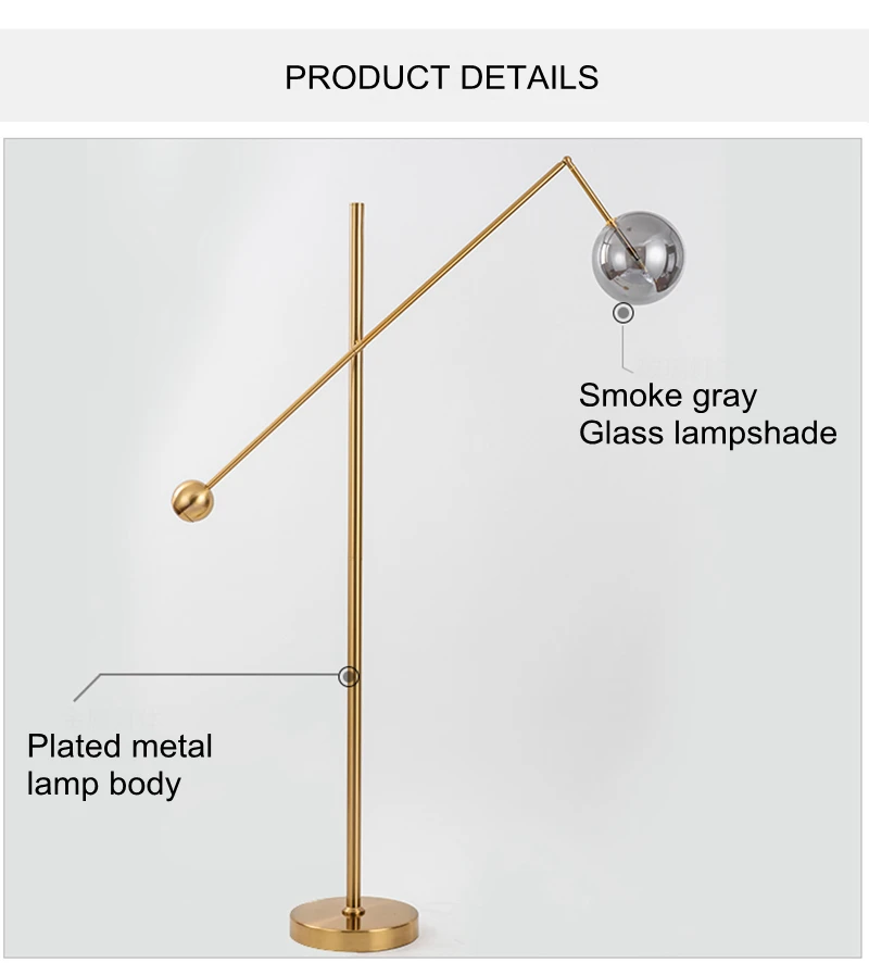 Пост современный новый стиль торшер баланс моделирование Отрегулируйте фойе исследование настольная лампа золотистые железные art body glass