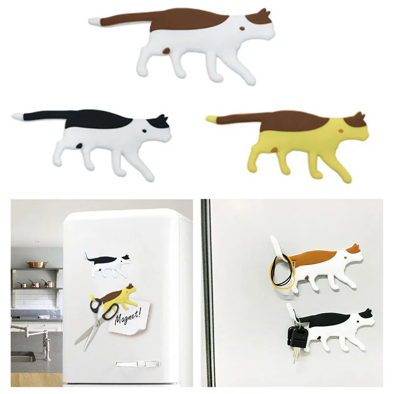 

1pcs Cute Cartoon Cat hook up material fridge magnets whiteboard sticker Refrigerator Magnets Kids gift Home Decoration