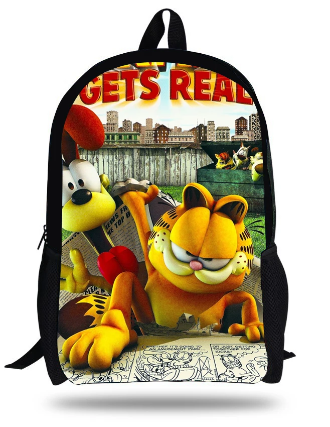 Us 16 6 17 Off Inch Mochila Escolar Garfield Backpack Kids Boys Cartoon Children School Bags S O Book Bag Age 7 13 In