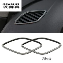 Car Air outlet conditioning Cover Decorative stainless steel frame Car Accessories 2pcs/Set 3D stickers For Audi A3 8V 2013-2017