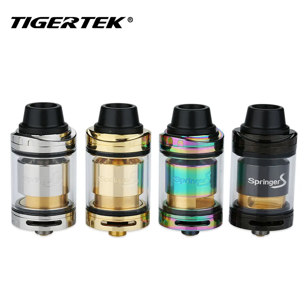 

Original Tigertek Springer S RTA Tank 24mm RTA 2ml/3.5ml Capacity Screwless Coil Building Top Refilling DIY Vape Vs Zeus RTA