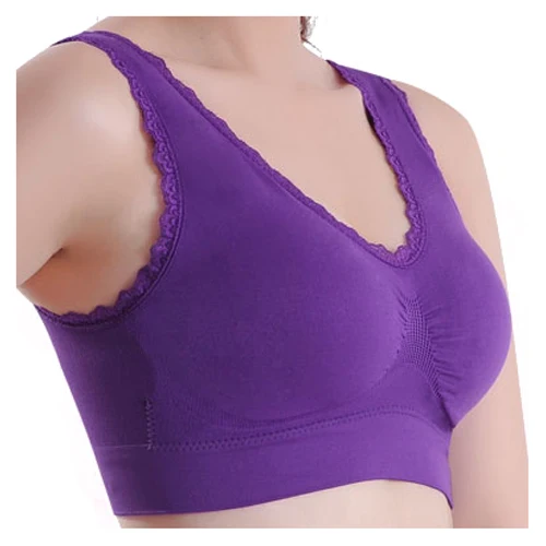 

HOT SELL ! Women's Sports Bra Padded Lace Bra Brassiere Gym Yoga Athletic Vest