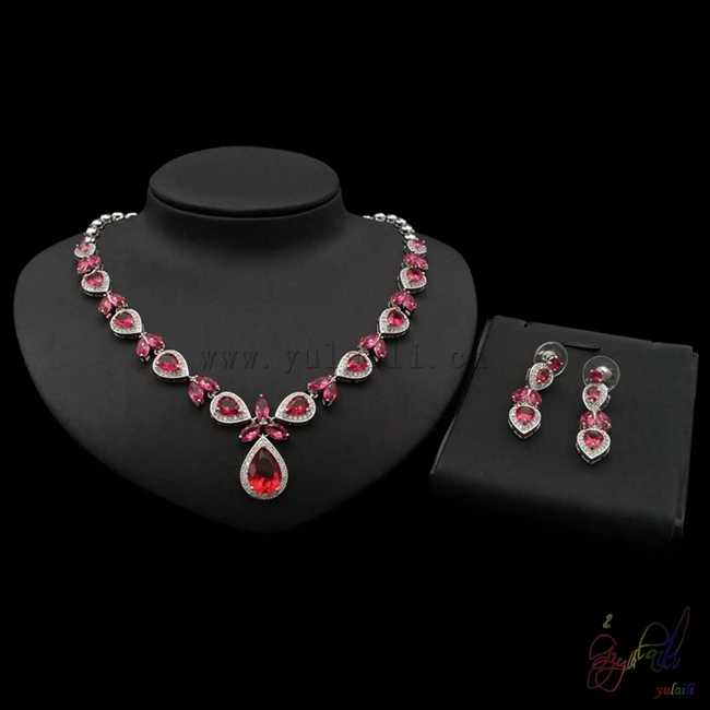 

Panyu expensive jewelry set white gold zircon jewelry sets christmas gift jewellery