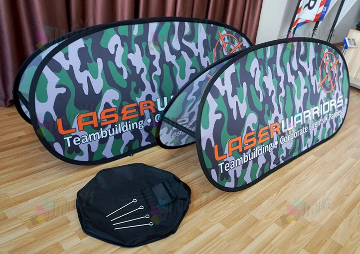 

120X60CM semicircle A frame POP up horizontal Arc display stand flag Outdoor banner