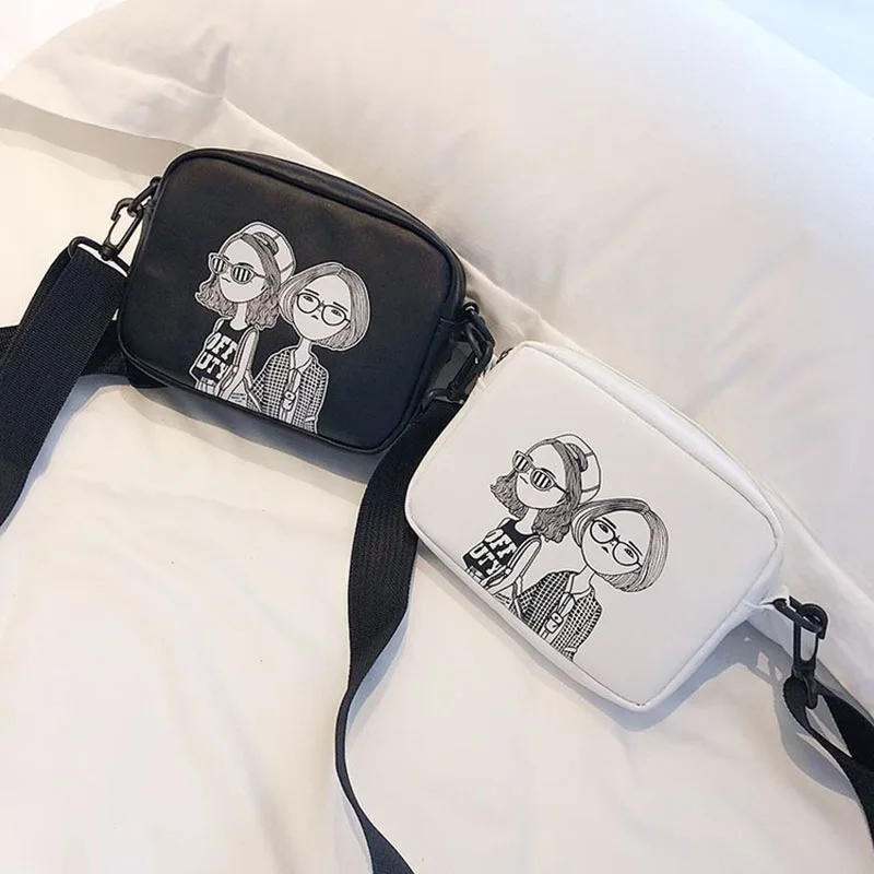 2019 جديد أزياء المرأة الفتيات عارضة الكرتون نمط الحقائب Crossbody حقيبة المحمولة رسول صغيرة حقيبة مربع 2019 جديد أزياء المرأة الفتيات عارضة الكرتون نمط الحقائب Crossbody حقيبة المحمولة رسول صغيرة حقيبة مربع