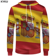 KYKU Brand Spain Hoodie Flag Sweatshirts Mens Sexy Clothes Fashion Funny Hoodies Men Hip Hop Clothing Winter Casual Wear New