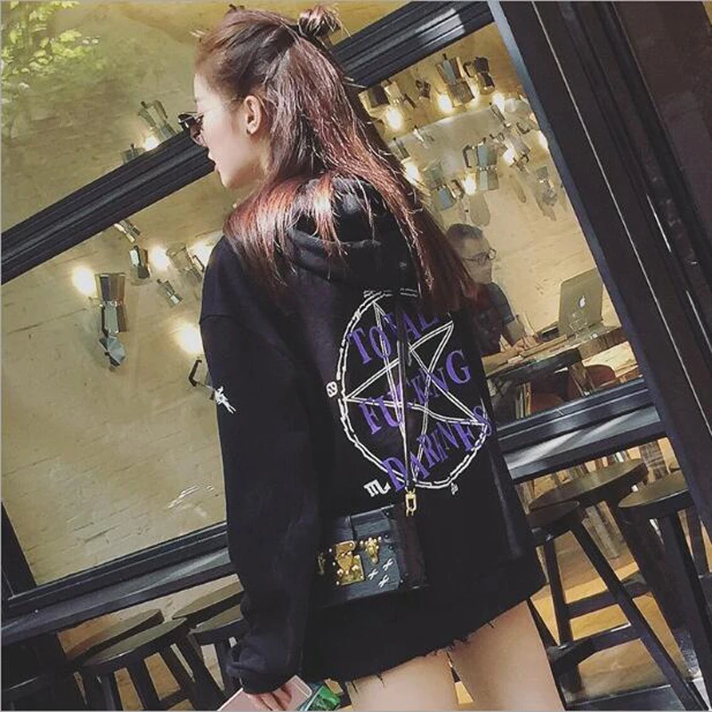  Spring Autumn New Style Women Hoodies Sweatshirts Letters Print Long Sleeve Hooded Pullovers Women 