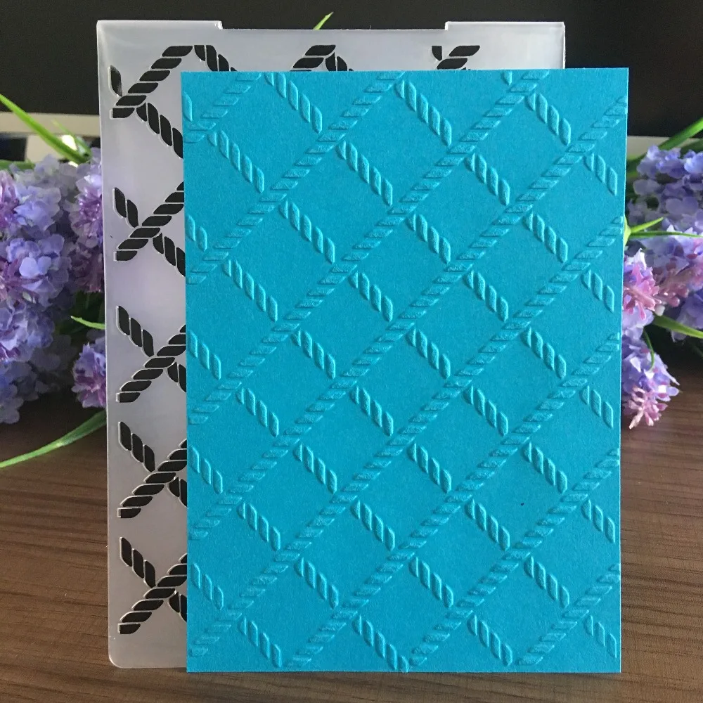  2018 New cross hatch plastic embossing folder for scrapbooking paper card photo album decorative fe - 32915579853
