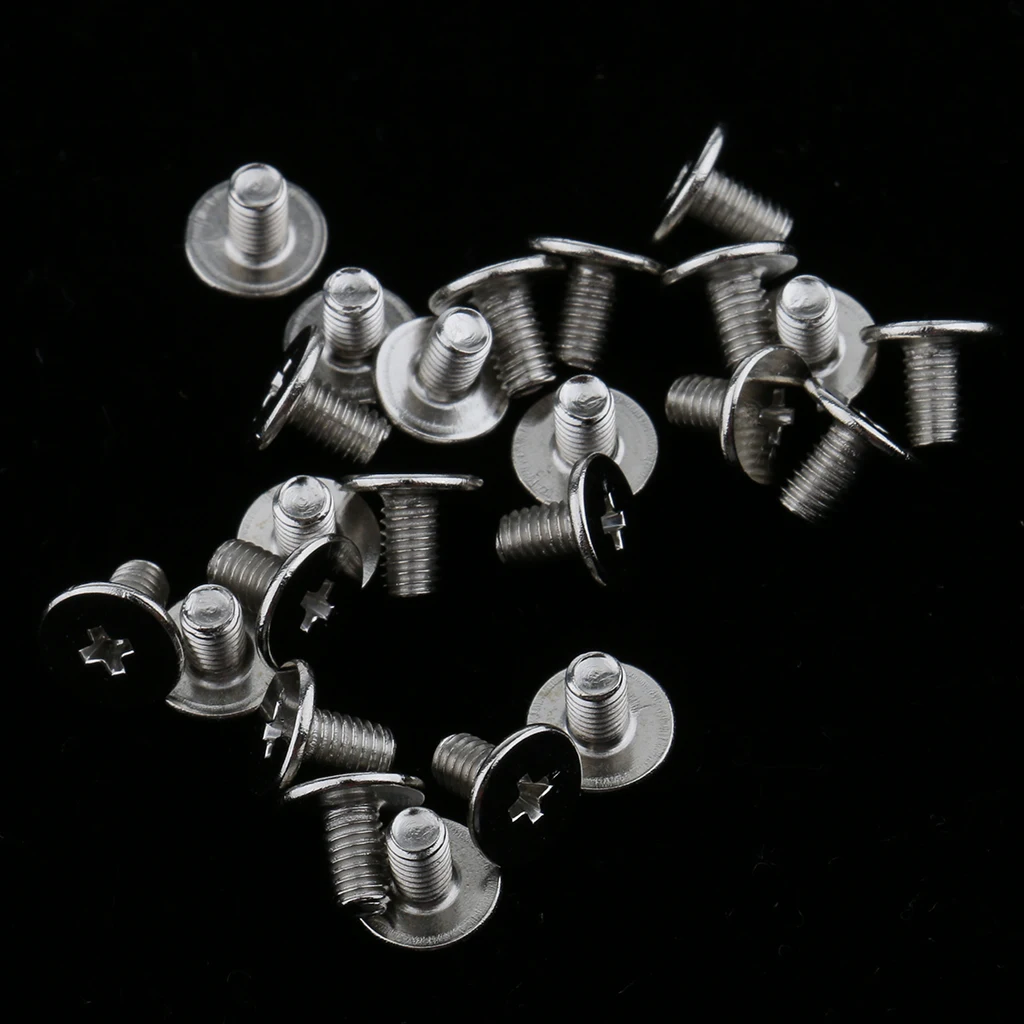 40Pcs Ball Post With O Ring Rivet Stud Nail Round Head Chicago Screw Black for Clothing LeatherCraft