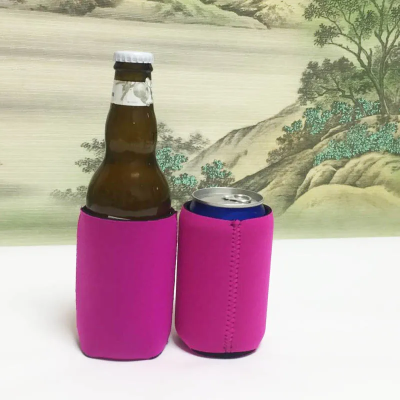 100pcs/lot Stubby Holder 3mm Neoprene Beer Can Cooler Bag Stubby Picnic