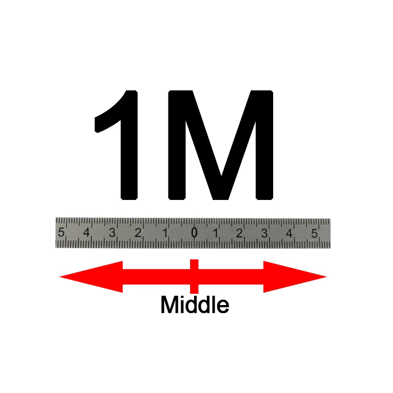 Метрическая Торцовочная Т-образная рулетка 1 м-5 м самоклеящаяся шкала из нержавеющей стали линейка для трекового маршрутизатора Настольная пила столярные инструменты - Цвет: 1M-Middle