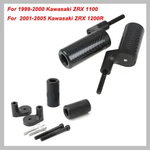 Нет Cut рамки слайдер Pad для 1999-2000 Kawasaki ZRX1100 ZRX 1100 2001-2005 ZRX1200R 1200R защита от падения