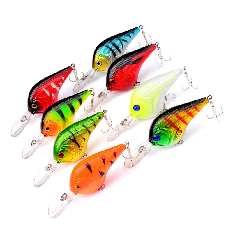 

8pc 3D Crank Lures 8color 11.2g/9.5cm Fishing lure 6# Hook Diving Depth 1.2m~2.7m fishing tackle DW1291