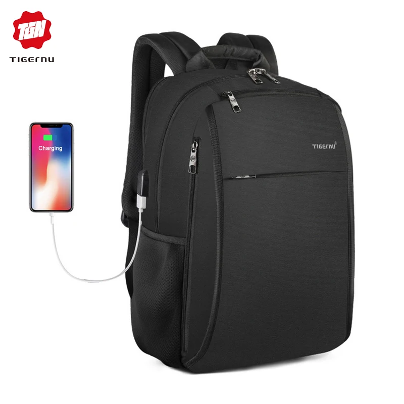 

Tigernu Anti Theft Bagpack 15.6'' Laptop Backpack Male Anti Fouling Waterproof Men Backpacks 4.0A USB Charge School bags Mochila