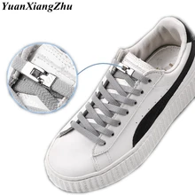 1Pair New Elastic Cross buckle ShoeLaces 1 Second Quick No Tie Shoe laces Kids Adult Unisex Sneakers Shoelace Lazy Laces Strings