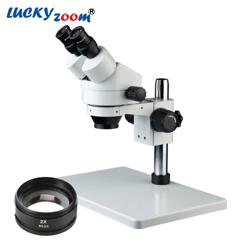 

Brand 7X-90X Binocular Stereo Microscope Large Stage Soldering Microscope For Cellphone Circuit Motherboard Repair Iron Welding
