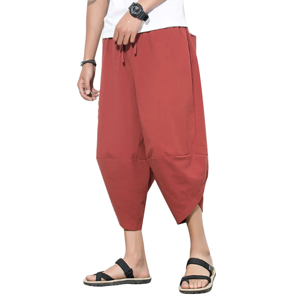 Punk Street Star Male Cross Pants Low Rise Lantern Pants Men Ultralarge