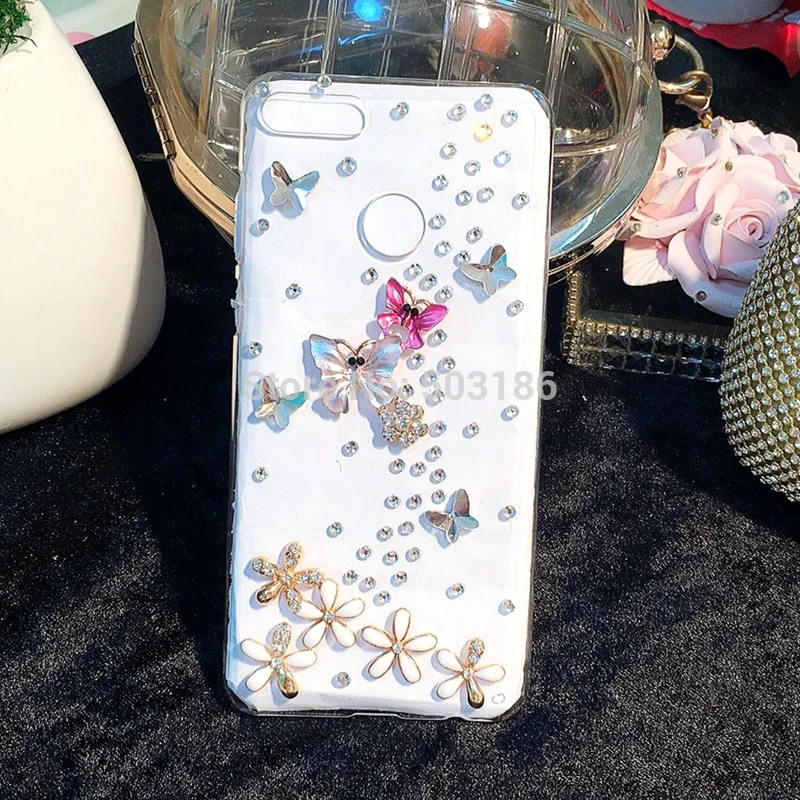 

Butterfly Diamond Rhinestone case cover For Motorola Moto Z Z2 Play Force G4 G5 G5S G6 E4 E5 X4 Plus