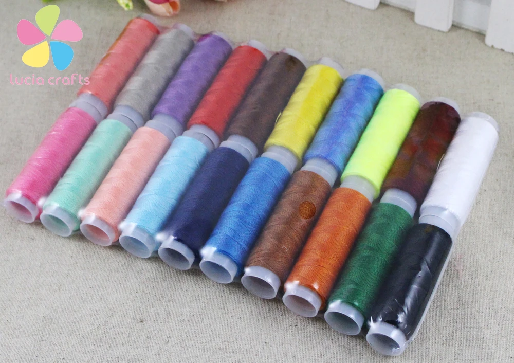 

Mix 20 Colors Sewing Thread Spolyester Thread Strong And Durable Sewing For Hand Machines 20rolls/lot,Approx 150y/roll W0204