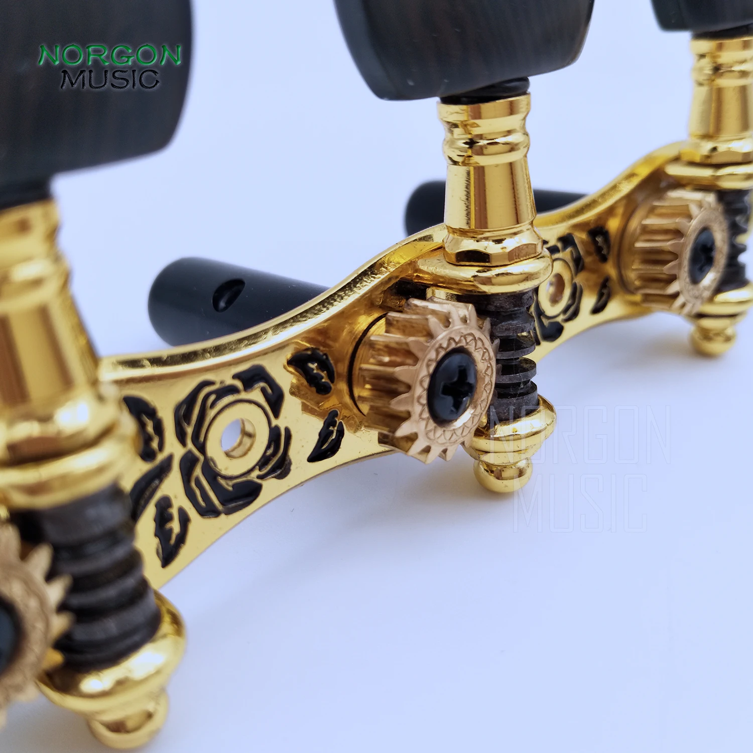 Ceny Alicja pozłacane klucze gitarowe stop cynkowy czerwony czarny róża wzór heban gałka akustyczne klasyczne kołki do tuningu AOS 026