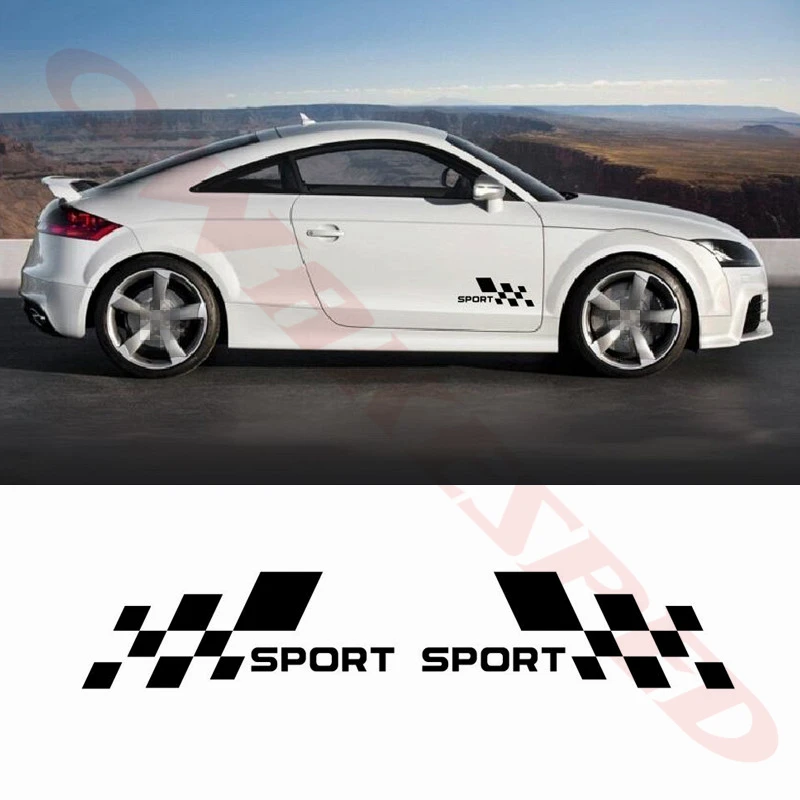 

Lattice Sport Graphics Car Body Sticker Auto Both Side Decor Stickers Vinyl Decal For Audi RS RS3 RS4 RS5 RS6 RS7 TT RS RS Q3