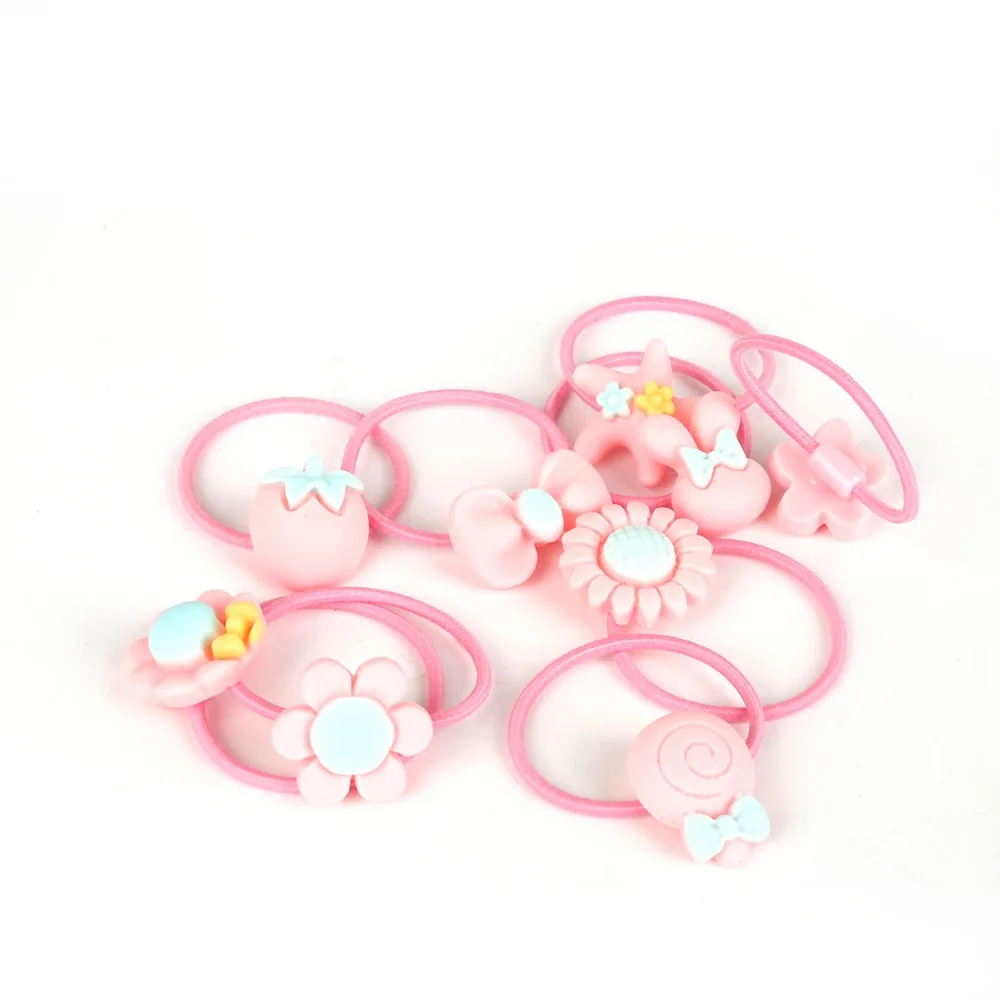 

10pcs 3cm Pink Child Hair Rubber Bands Accessories Wholesale New Fashion Candy Colors Cute Elastics Hair Rope For Girls Kids