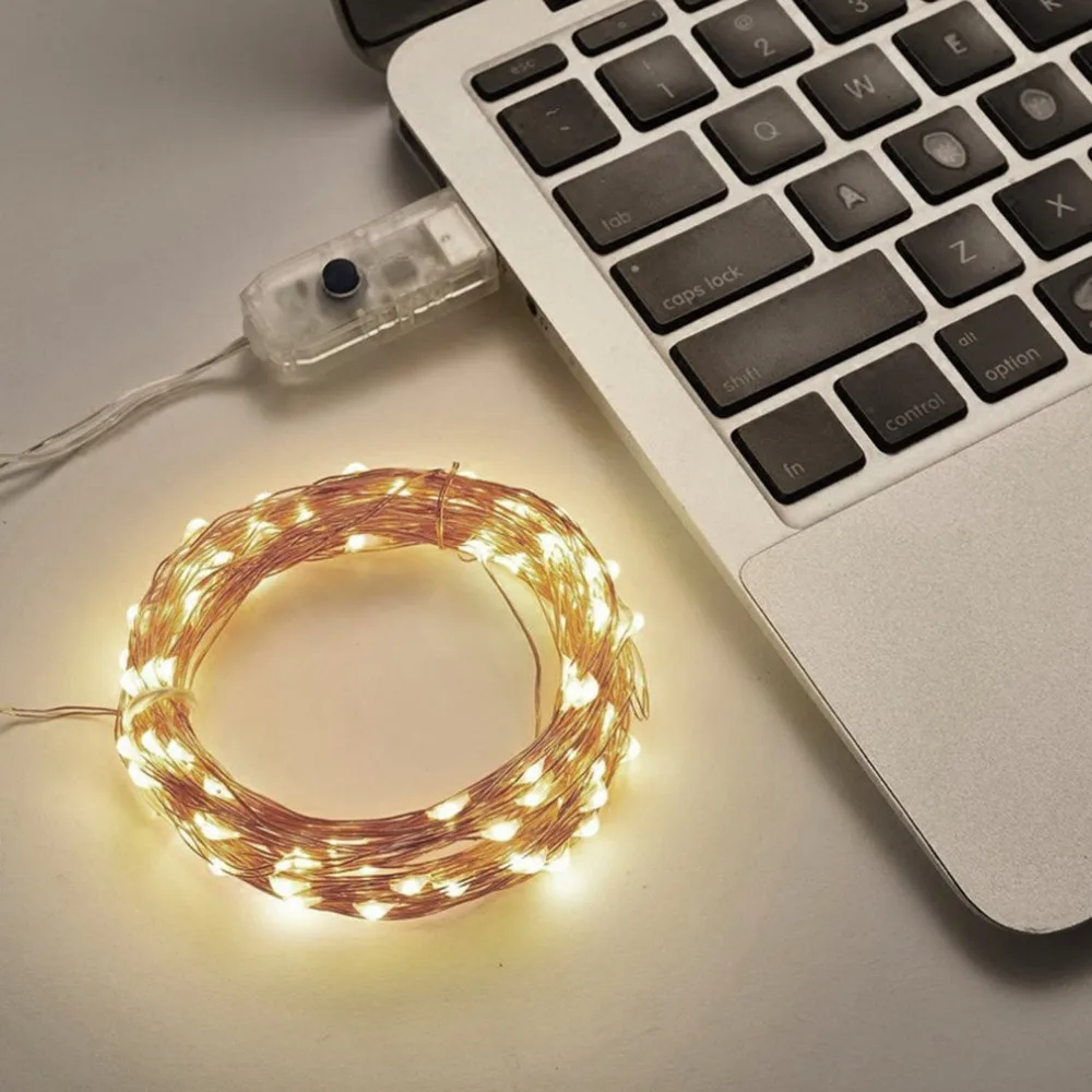 ICOCO USB светодиодный свет шнура Водонепроницаемый фея света рождественские огни