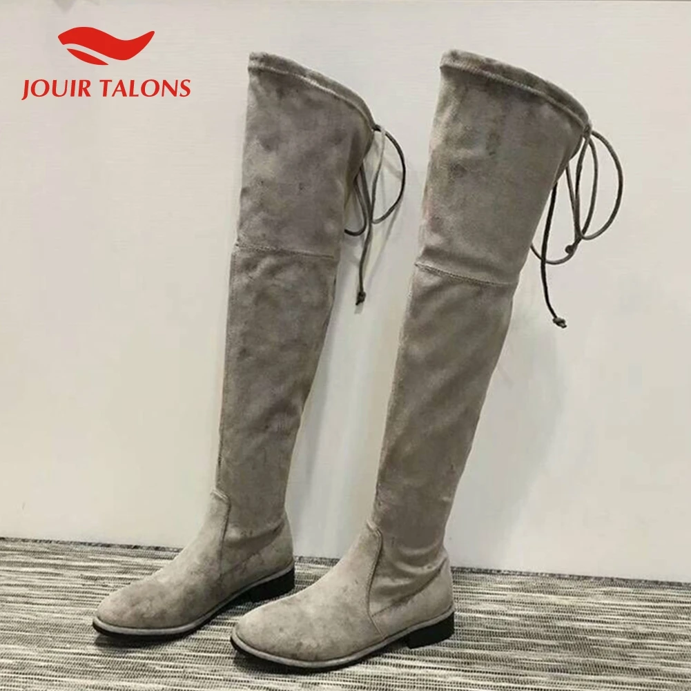 

Women's Brand Top Quality Chunky Heels Fashion Over The Knee Boots Women Shoes Autumn Winter Shoes Woman Long Boots