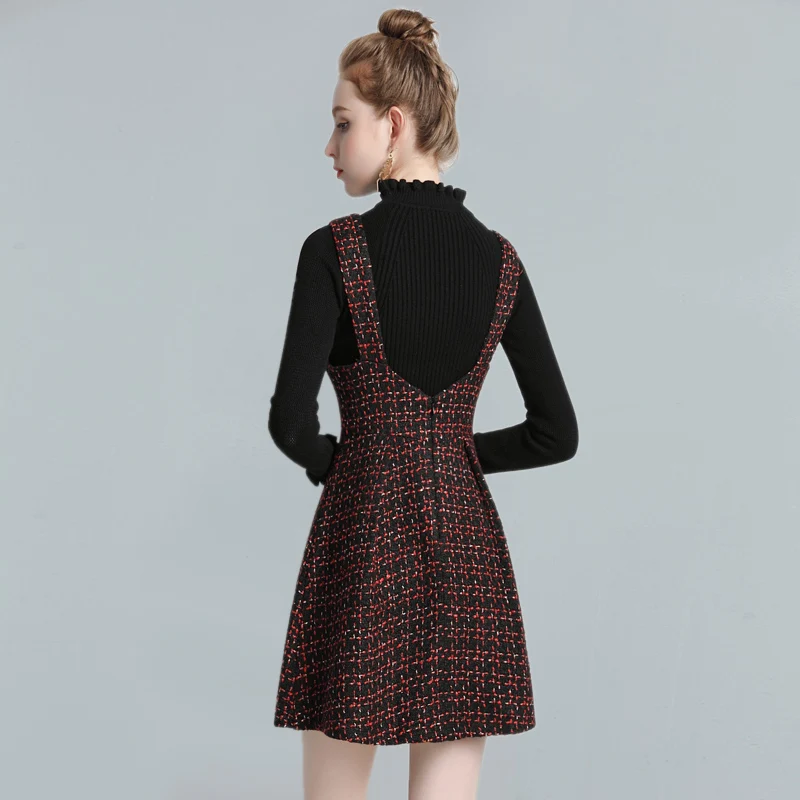 Женская мини юбка на подтяжках короткая в европейском стиле зиму|suspender skirt|fashion mini